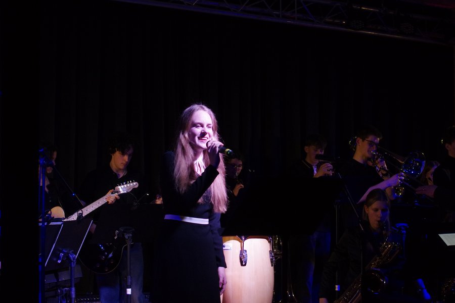 Musikerinnen und Musiker auf der Bühne