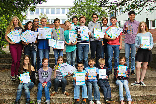 Foto: Die erfolgreiche Mathe-AG im Schuljahr 2014/15