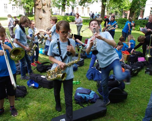 Vorbereitung auf das XXL-Konzert vor dem Dom