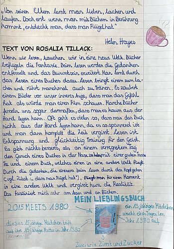 handschriftlicher Text von Rosalia Tillack